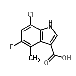 CAS#: 948581-68-8， 7-Chloro-5-fluoro-4-methyl-1H-indole-3-carboxylic acid