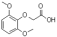 structure of CAS# 95110-10-4, (2,6-Dimethoxyphenoxy)acetic acid;(2,6-Dimethoxy-phenoxy)-acetic acid;(2,6-DIMETHOXY-PHENOXY)-ACETICACID;2-(2,6-dimethoxyphenoxy)acetic acid