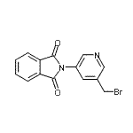 structure of CAS# 954240-66-5, 2-[5-(Bromomethyl)-3-pyridinyl]-1H-isoindole-1,3(2H)-dione;3-Bromomethyl-5-phthalimido-pyridine