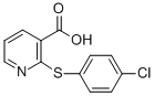 结构式 CAS# 955-54-4, 2-[(4-氯苯基)硫代]-3-吡啶羧酸
