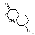结构式 CAS# 95533-25-8, 甲基(1-甲基-4-哌啶基)乙酸酯
