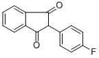 structure of CAS# 957-56-2, Fluindione;2-(4-Fluorophenyl)Indane-1,3-Dione;2-(4-Fluorophenyl)Indane-1,3-Quinone;Fluindione