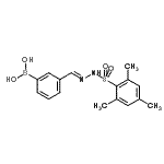 structure of CAS# 957061-06-2, (3-{(E)-[(Mesitylsulfonyl)hydrazono]methyl}phenyl)boronic acid;3-((2-(Mesitylsulfonyl)hydrazono)methyl)phenylboronic acid;3-{2-[(Me<wbr>sitylsulp<wbr>honyl)hyd<wbr>razono]me<wbr>thyl}benz<wbr>eneboroni<wbr>c acid 98%;N'-(3-Bor<wbr>onobenzyl<wbr>idene)-2,<wbr>4,6-trime<wbr>thylbenze<wbr>nesulphon<wbr>ohydrazide