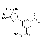 structure of CAS# 957061-12-0, Methyl 3-nitro-5-(4,4,5,5-tetramethyl-1,3,2-dioxaborolan-2-yl)benzoate;3-(Methox<wbr>ycarbonyl<wbr>)-5-nitro<wbr>benzenebo<wbr>ronic aci<wbr>d, pinaco<wbr>l ester 9<wbr>8%;3-Methoxycarbonyl-5-nitrophenylboronic acid, pinacol ester;Methyl 3-<wbr>nitro-5-(<wbr>4,4,5,5-t<wbr>etramethy<wbr>l-1,3,2-d<wbr>ioxaborol<wbr>an-2-yl)b<wbr>enzoate
