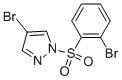 structure of CAS# 957062-77-0, 4-Bromo-1-(2-Bromo-Benzenesulfonyl)-1H-Pyrazole;4-Bromo-1-[(2-Bromophenyl)Sulphonyl]-1H-Pyrazole;4-Bromo-1-(2-Bromo-Benzenesulfonyl)-1H-Pyrazole;4-Bromo-1-(2-Bromophenylsulfonyl)-1H-Pyrazole