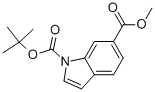structure of CAS# 957127-83-2, 1-(2,2-Dimethyl-1-Oxopropyl)-1H-Indole-6-carboxylic Acid Methyl Ester;N-BOC-1H-INDOLE-6-CARBOXYLIC ACID METHYL ESTER