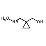 structure of CAS# 959238-63-2, {1-[(Methylamino)methyl]cyclopropyl}methanol;{[(methylamino)methyl]cyclopropyl}methan-1-ol;cyclopropanemethanol, 1-[(methylamino)methyl];MFCD09864431