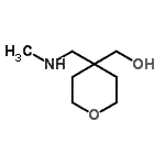 结构式 CAS# 959238-75-6, {4-[(甲基氨基)甲基]四氢-2H-吡喃-4-基}甲醇