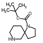 structure of CAS# 960294-14-8, 2-Methyl-2-propanyl 1,7-diazaspiro[4.5]decane-1-carboxylate;