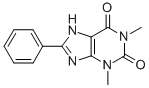 structure of CAS# 961-45-5, 8-Phenyltheophylline;1,3-Dimethyl-8-Phenyl-7H-Purine-2,6-Quinone;Zinc00120016;Pdsp2_000320