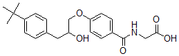 CAS 登录号：96609-38-0， 1-(4'-叔丁基苯基)-3-(4'羧甲基氨基羰基苯氧基)-2-丙醇