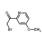 结构式 CAS# 96718-53-5, 2-溴-1-(4-甲氧基-2-吡啶基)乙酮