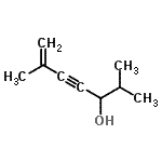 structure of CAS# 96850-54-3, 2,6-Dimethyl-6-hepten-4-yn-3-ol;2,6-DIMETHYL-6-HEPTEN-4-YN-3-OL