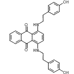 结构式 CAS# 96969-83-4, 1,4-二{[2-(4-羟基苯基)乙基]氨基}-9,10-蒽醌