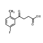 structure of CAS# 97072-94-1, 4-(5-Fluoro-2-methylphenyl)-4-oxobutanoic acid;4-(2-Methyl-5-fluorophenyl)-4-oxobutyric acid