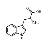 结构式 CAS# 97096-16-7, 3-(1H-吲哚-3-基)-2-甲基丙酸