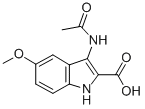 结构式 CAS# 97310-92-4, 3-乙酰基氨基-5-甲氧基-1H-吲哚-2-羧酸