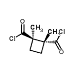 CAS 登录号：97424-87-8， (1R,2R)-1,2-二甲基-1,2-环丁烷二羰基二氯化物