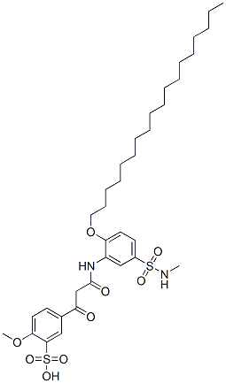CAS#: 97552-65-3， 2-Methoxy-5-[3-[[5-[(Methylamino)Sulphonyl]-2-(Octadecyloxy)Phenyl]Amino]-1,3-Dioxopropyl]Benzenesulphonic Acid