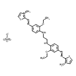 CAS#: 97752-40-4， N,N'-bis[2-ethoxy-4-(3-methylthiazol-3-ium-2-yl)azo-phenyl]ethane-1,2-diamine sulfate