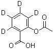 结构式 CAS# 97781-16-3, 2-乙酰氧基(<sup>2</sup>H<sub>4</sub>)苯甲酸