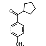structure of CAS# 97802-97-6, Cyclopentyl(4-methylphenyl)methanone;Cyclopentyl 4-methylphenyl ketone;CYCLOPENTYL4-METHYLPHENYLKETONE;MFCD03841293