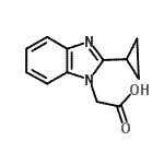 结构式 CAS# 97968-85-9, (2-环丙基-1H-苯并咪唑-1-基)乙酸