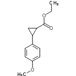 结构式 CAS# 98017-60-8, 乙基2-(4-甲氧基苯基)环丙烷羧酸酯