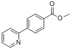 structure of CAS# 98061-21-3, 4-(2-Pyridinyl)-Benzoic Acid Methyl Ester;METHYL 4-(PYRIDIN-2-YL)BENZOATE;METHYL 4-(2-PYRIDINYL)BENZOATE