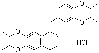 CAS#: 985-11-5， 1-(3,4-Diethoxybenzyl)-6,7-diethoxy-1,2,3,4-tetrahydroisoquinoline hydrochloride (1:1)