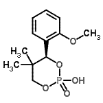 结构式 CAS# 98674-83-0, (4S)-4-(2-甲氧基苯基)-5,5-二甲基-1,3,2-二氧磷杂环己烷-2-醇2-氧化物