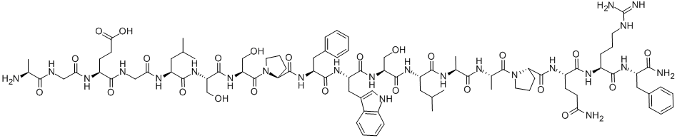CAS#: 99588-52-0， Ala-gly-glu-gly-leu-ser-ser-pro-phe-trp-ser-leu-ala-ala-pro-gln-arg-phe-NH2