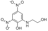 structure of CAS# 99610-72-7, 2-Hydroxyethyl Picramic Acid;Phenol, 2-(2-Hydroxyethyl)Amino-4,6-Dinitro-;2-((2-Hydroxyethyl)Amino)-4,6-Dinitrophenol;4,6-DINITRO-2-(2-HYDROXYETHYL)AMINOPHENOL