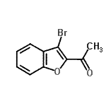 structure of CAS# 99661-02-6, 1-(3-Bromo-1-benzofuran-2-yl)ethanone;1-(3-Bromo-1-benzofuran-2-yl)-1-ethanone;1-(3-bromobenzofuran-2-yl)ethanone;2-Acetyl-3-bromo-1-benzofuran