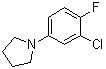 structure of CAS# 1000339-33-2, 1-(3-Chloro-4-fluorophenyl)pyrrolidine
