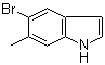 structure of CAS# 1000343-13-4, 5-Bromo-6-methyl-1H-indole