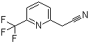 structure of CAS# 1000564-90-8, 6-(Trifluoromethyl)-2-pyridineacetonitrile