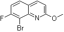structure of CAS# 1001322-87-7, 8-Bromo-7-fluoro-2-methoxyquinoline;8-Bromo-7-fluoro-2-(methyloxy)quinoline