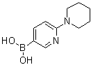 structure of CAS# 1002129-33-0, [6-(1-Piperidinyl)-3-pyridinyl]boronic acid