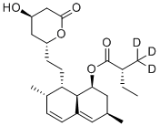 structure of CAS# 1002345-93-8, Epi Lovastatin-d3;[(1S,3R,7S,8S,8aR)-8-[2-[(2R,4R)-4-hydroxy-6-oxooxan-2-yl]ethyl]-3,7-dimethyl-1,2,3,7,8,8a-hexahydronaphthalen-1-yl] (2R)-2-(trideuteriomethyl)butanoate