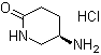 结构式 CAS# 1003021-01-9, (R)-5-氨基哌啶-2-酮盐酸盐