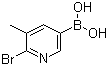 2-Bromo-3-methylpyridine-5-boronic acid molecular structure (CAS 1003043-34-2)