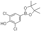 结构式 CAS# 1003298-87-0, 3,5-二氯-4-羟基苯硼酸频哪醇酯