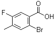 结构式 CAS# 1003709-54-3, 2-溴-4-甲基-5-氟苯甲酸