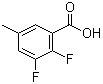 结构式 CAS# 1003709-96-3, 2,3-二氟-5-甲基苯甲酸