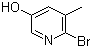 structure of CAS# 1003711-43-0, 2-Bromo-5-hydroxy-3-picoline;2-Bromo-5-hydroxy-3-methylpyridine