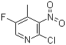 结构式 CAS# 1003711-51-0, 2-氯-5-氟-4-甲基-3-硝基吡啶