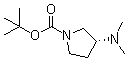 结构式 CAS# 1004538-33-3, (3R)-3-(二甲基氨基)-1-吡咯烷甲酸叔丁酯