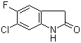 structure of CAS# 100487-74-9, 6-Chloro-5-fluoro-2-oxindole;6-Chloro-5-fluoro-1,3-dihydro-2H-indol-2-one; 5-Fluoro-6-chloro-2-oxindole