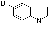 结构式 CAS# 10075-52-2, 5-溴-1-甲基-1H-吲哚